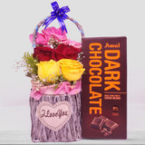 Rose Basket With Amul Chocolate