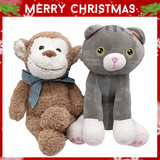 Cute Monkey & Kitty Soft Toys Combo