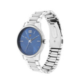 Fastrack Bare Basics Quartz Analog Blue Dial Stainless Steel Strap Watch