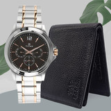 Titan Neo Watch & Black Bi-Fold Wallet Combo For Men