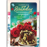 Celebrate Your Birthday with Surprises, Greeting Card