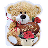 Cute Teddy Design Birthday Greeting Card For Love