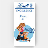 Dad & Children Printed Wrapper on Lindt Excellence Chocolate - 100g