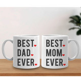 Couple Coffee Mug "Best Dad & Mom Ever" Printed
