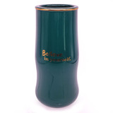 "Believe in YourSelf" Printed Green Ceramic Flower Vase 10"