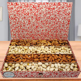 Dry Nuts Box Full of Cashew, Almond, Walnut and Pistachio