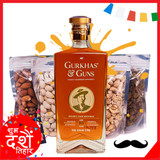 Gurkhas & Guns Whisky 750ml with Assorted Dry Nuts Fresh Pouch