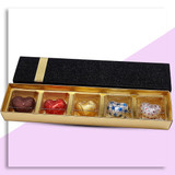 Small Rectangular Luxury Gourmet Chocolates Box (5 Pcs)