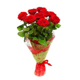 Fresh Natural 9 Red Roses Bunch