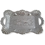 Small Rectangular Shaped Tray - Silver Color