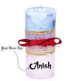 Personalized Name Printed on Round Candle