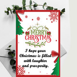 Merry Christmas Printed Greeting Card
