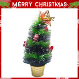 Christmas Tree Table Top Pot with Decoration (16 inch Tall)