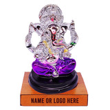 Personalized Print on Ganesh Statue Wooden Board ~3.5"