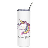 Unicorn Design Tumbler with Recipient Name Printed
