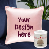 Personalized Birthday Cushion & Mug For Team-mates