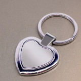 Heart Shape Love Photo Print Keyring