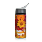 Beautiful Flower Design Name Print Sipper Bottle