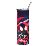 Personalized Name Print Spider Man Design Water Bottle