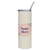 Beautiful Design Personalized Name Print Straw Bottle