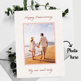 Happy Wedding Anniversary Greeting Card with Photo