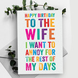 Birthday Wishes Greeting Card for Wife