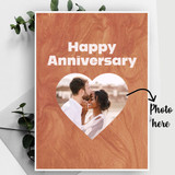 Personalized Anniversary Greeting Card with Photo Upload