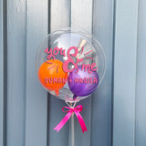 34" Personalised Bubble Balloon with Mini Balloons Inside