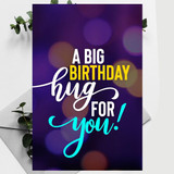 Birthday Card Expressing Hugs For Your Special Ones