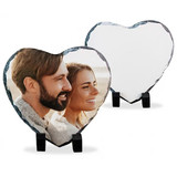 Heart Rock Slate Frame with Customized Photo
