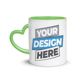 Love Design Ceramic Mug with Customized Text and Photo