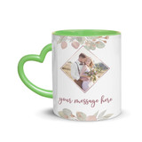 Love Design Ceramic Mug with Customized Text and Photo