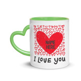 Personalized Name with "I Love You" Printed Coffee Mug