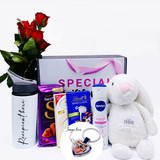 Surprise Gift Include Soft Toy, Fragrance & Chocolate For Her