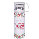 Stainless Thermos with Personalized Name Print & New Year Greetings