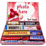 Personalized Premium Chocolate Box with Message and Photo Print