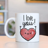 'I Love You' Printed Ceramic Mug