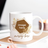 Custom Photo & Message Printed White Mug