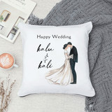 'Happy Wedding' Printed White Cushion 'Happy Wedding' Printed White Cushion