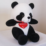 Cute Baby Panda with Heart Pendant
