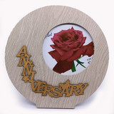 Round Shape Anniversary Frame with Personalized Photo