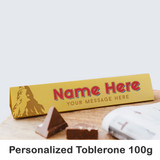 Personalized Name Print on Toblerone Milk Swiss Chocolate 100g