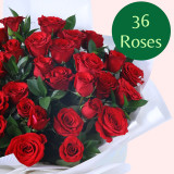 36 Red Roses Bunch