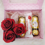 Premium Chocolates with Roses in a Box