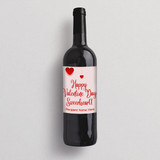 ''Happy Valentine's Day Sweetheart'' Printed Wine Cover