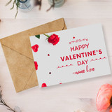 Happy Valentine's Day Printed Card For Your Valentine