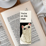 Cute Cat Design ''You're on this Page'' Printed Bookmark