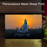 Personalized Lord Shiva Photo Print in Metal Sheet