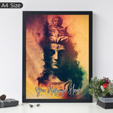 Har Har Mahadev Photo Frame with Message Print- A4 size