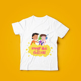 'Happy Holi Festival' Printed T-shirt For Kids